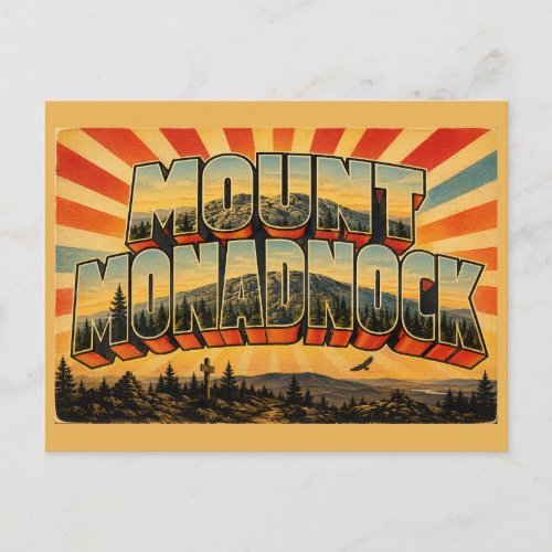 Mount Monadnock New Hampshire Rocky Summit Forest Postcard
