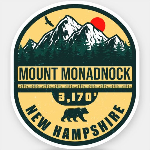 Mount Monadnock New Hampshire Vintage Souvenirs Sticker