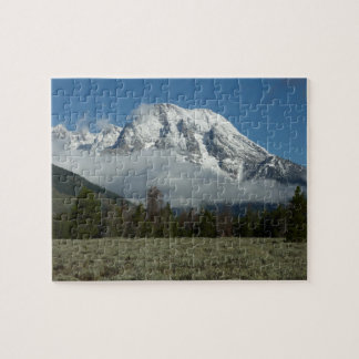 Mount Moran and Clouds at Grand Teton Jigsaw Puzzle