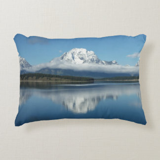 Mount Moran Reflection at Grand Teton Accent Pillow