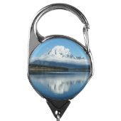 Mount Moran Reflection at Grand Teton Badge Holder (Carabiner Front)