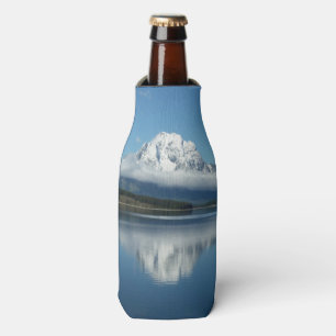 Mount Moran Reflection at Grand Teton Bottle Cooler