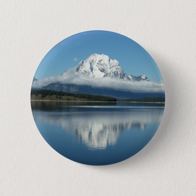 Mount Moran Reflection at Grand Teton Button (Front)