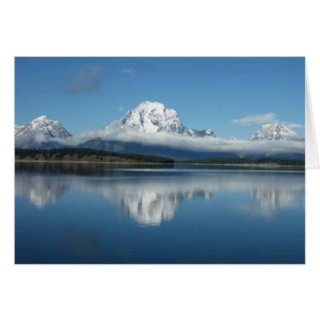 Mount Moran Reflection at Grand Teton Cards (Front Horizontal)