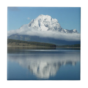 Mount Moran Reflection at Grand Teton Ceramic Tile