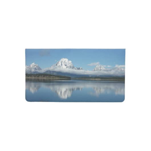 Mount Moran Reflection at Grand Teton Checkbook Cover (Front)
