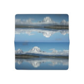 Mount Moran Reflection at Grand Teton Checkbook Cover (Open)