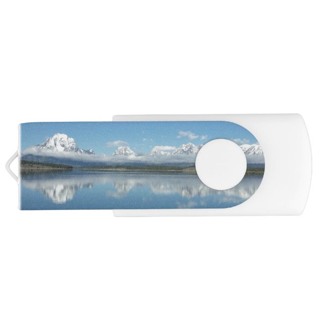 Mount Moran Reflection at Grand Teton Flash Drive (Back)