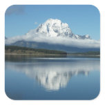 Mount Moran Reflection at Grand Teton Square Sticker