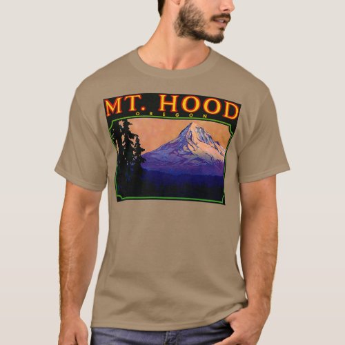 Mount Mt Hood Oregon Vintage Travel Decal T_Shirt