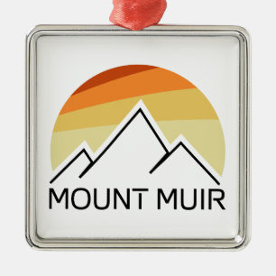 Mount Muir California Retro Metal Ornament