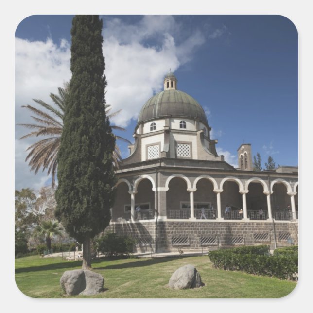 Mount of the Beatitudes Square Sticker (Front)