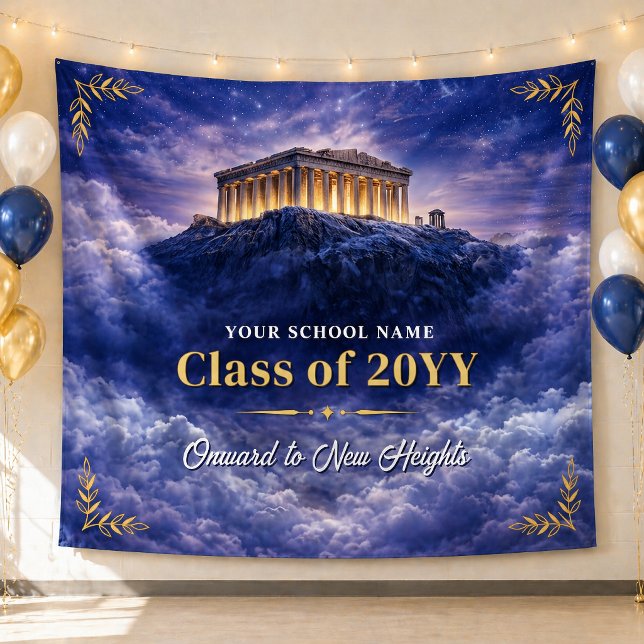 Mount Olympus Class Graduation Banner, Custom Prom Tapestry (Mount Olympus Class Graduation Banner, Custom Prom Tapestry)