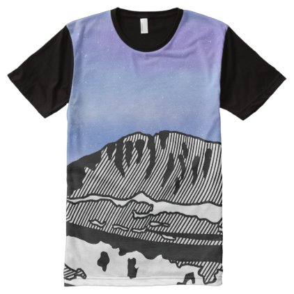 Mount Olympus Greece Illustration All-Over-Print T-Shirt