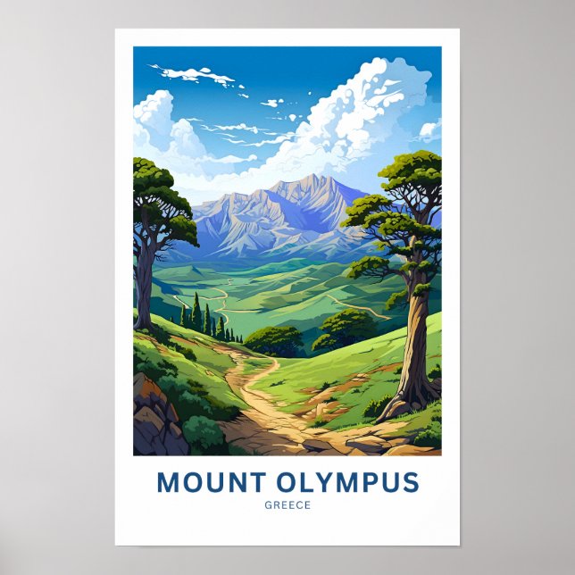 Mount Olympus Greece Travel Print (Front)