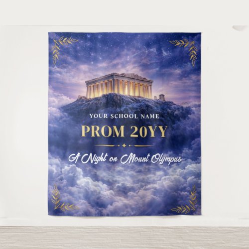 Mount Olympus Prom Night Banner, Custom Homecoming Tapestry