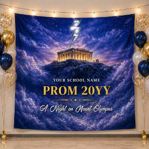 Mount Olympus Prom Night Banner, Custom Homecoming Tapestry