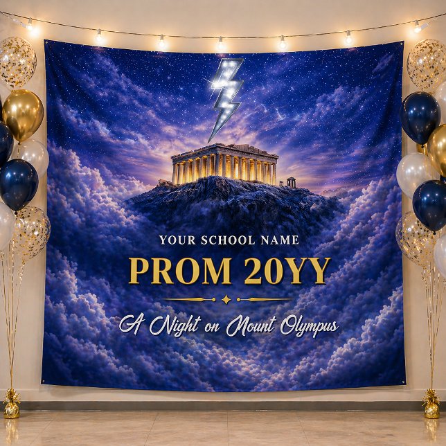 Mount Olympus Prom Night Banner, Custom Homecoming Tapestry (Mount Olympus Prom Night Banner, Custom Homecoming Tapestry)