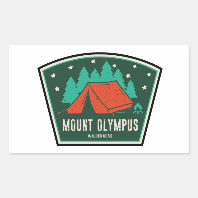 Mount Olympus Wilderness Utah Camping Rectangular Sticker (Front)