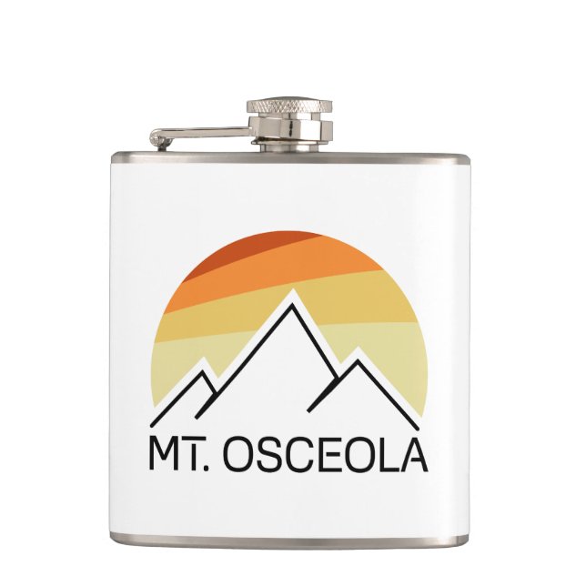 Mount Osceola New Hampshire Retro Flask (Front)