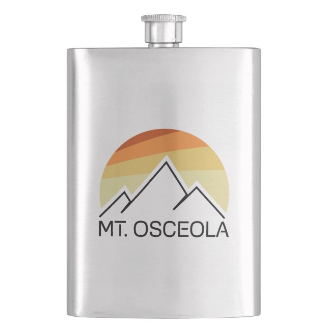 Mount Osceola New Hampshire Retro Flask (Front)