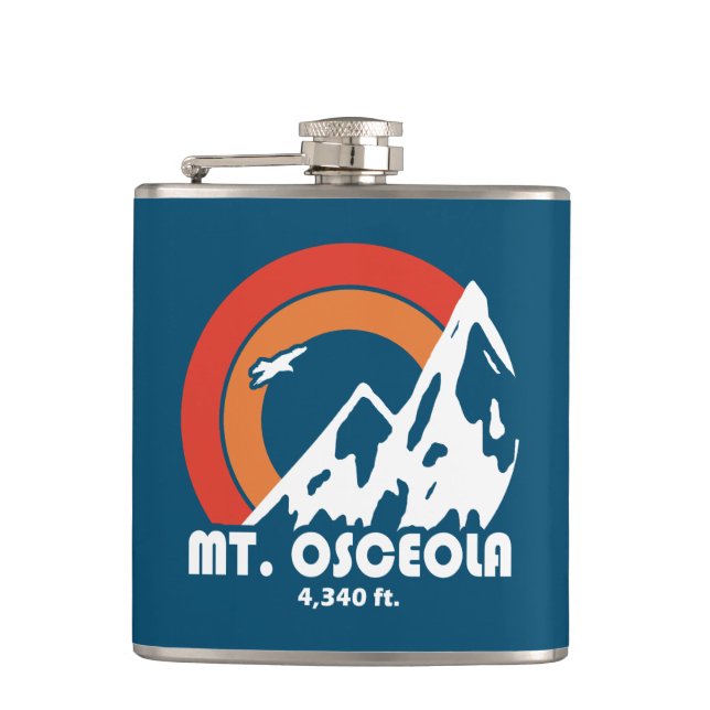 Mount Osceola New Hampshire Sun Eagle Flask (Front)