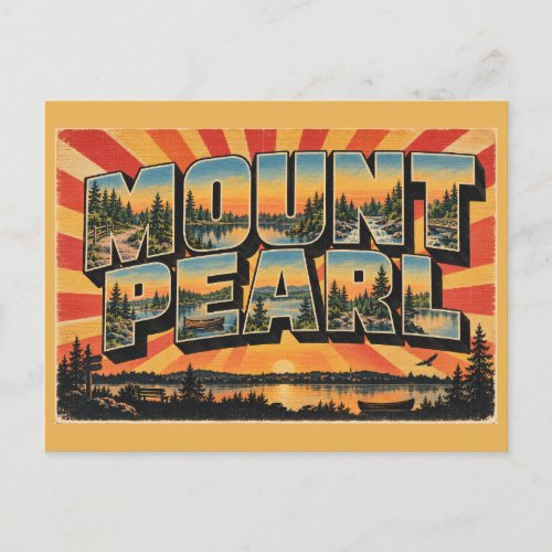 Mount Pearl NL Forest Trails Ponds Art Postcard