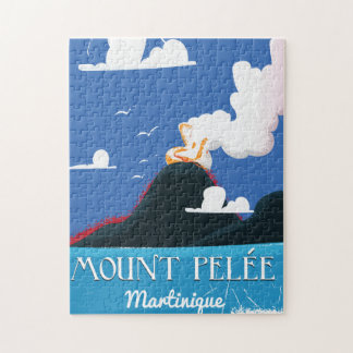 Mount Pelee, Martinique Vintage travel poster Jigsaw Puzzle