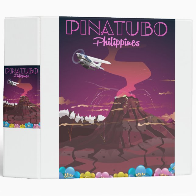 Mount Pinatubo, Philippines 3 Ring Binder (Front/Spine)