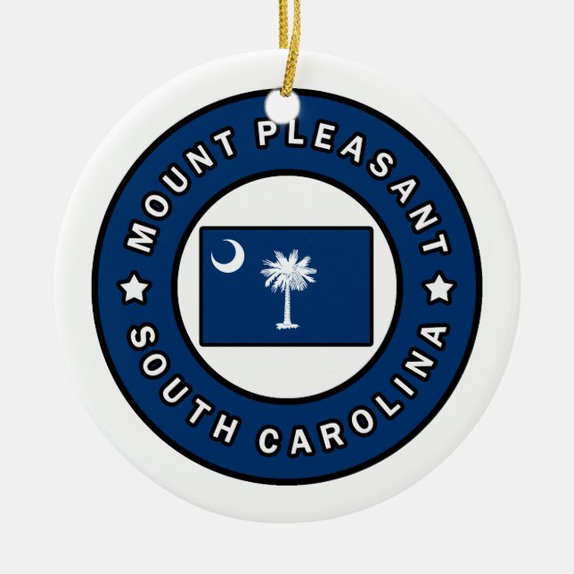 Mount Pleasant South Carolina Ceramic Ornament (Front)