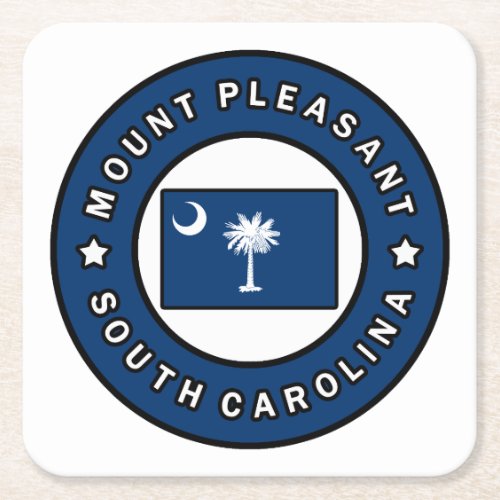 Mount Pleasant South Carolina Square Paper Coaster