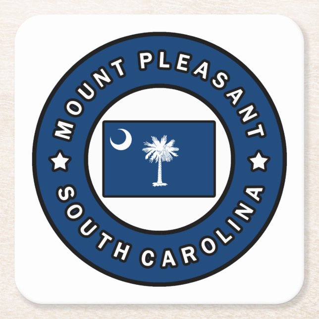 Mount Pleasant South Carolina Square Paper Coaster (Front)