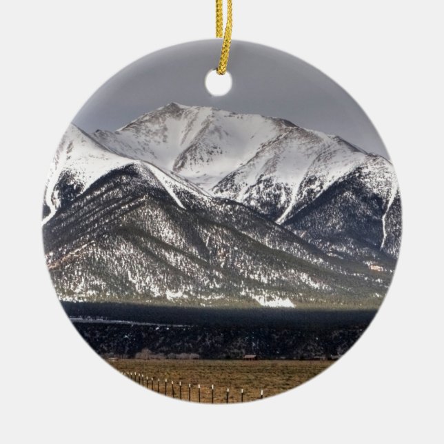 Mount Princeton Ceramic Ornament (Front)