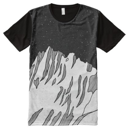 Mount Puncak Jaya black and white All-Over-Print Shirt