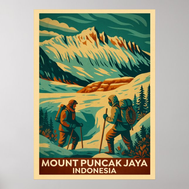 Mount Puncak Jaya Indonesia V02 Poster (Front)