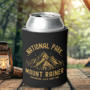 Mount Rainer National Park Forest Landscape Can Cooler