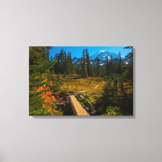 Mount Rainer, Spray Park autumn Canvas Print (Front)
