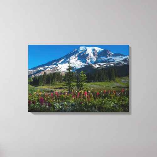 Mount Rainer wildflowers Canvas Print