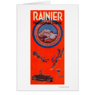 Mount Rainier Advertising Poster 2 Cards