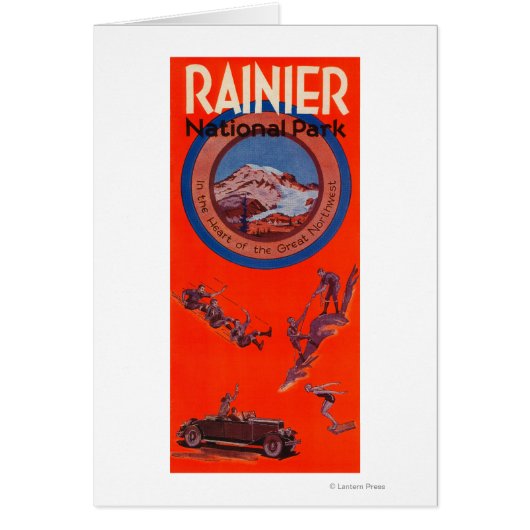 Mount Rainier Advertising Poster 2 Cards (Front)