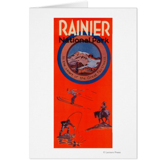 Mount Rainier Advertising Poster Cards (Front)