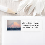 Mount Rainier Alpenglow Return Address Label