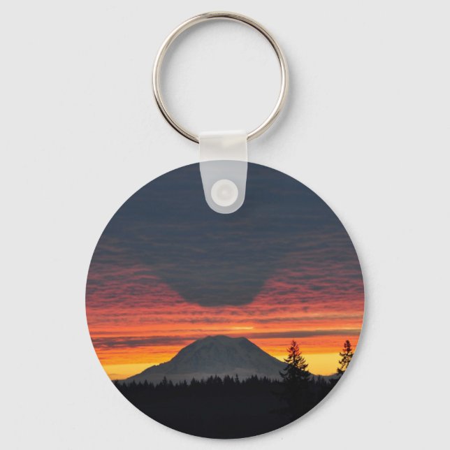 Mount Rainier and it's Shadow Keychain (Front)