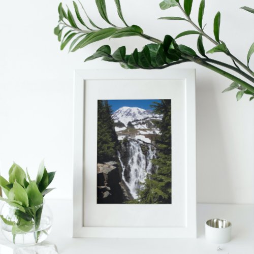 Mount Rainier and Myrtle Falls Photo Print