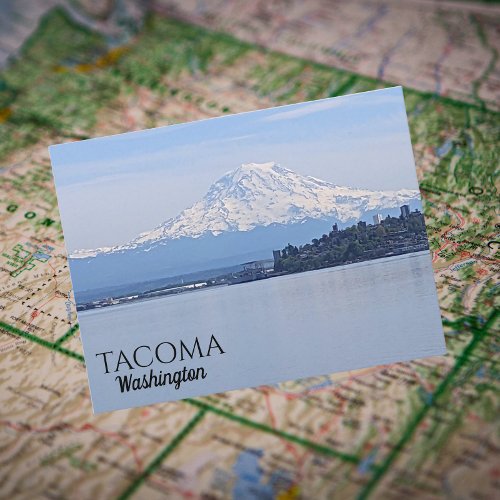 Mount Rainier and Puget Sound Tacoma Washington Postcard