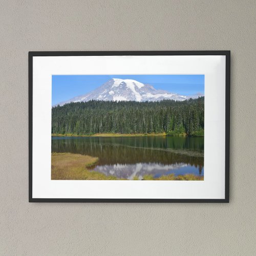 Mount Rainier and Reflection Lake Poster