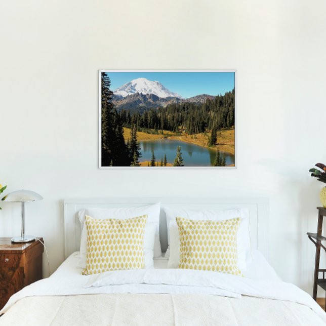 Mount Rainier and Tipsoo Lake Landscape Poster (In Situ)