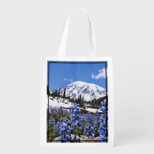 Mount Rainier at Paradise Point Reusable Grocery Bag