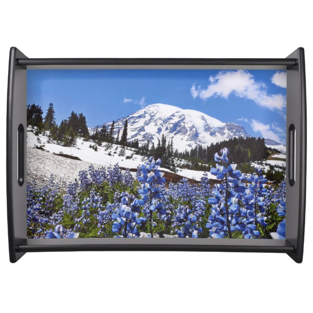 Mount Rainier at Paradise Point Serving Tray (Front)