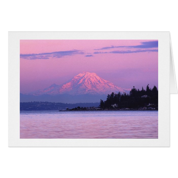 Mount Rainier at Sunset, Washington State. Cards